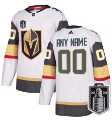 Men Vegas Golden Knights Customized White 2023 Stanley Cup Final Stitched Jersey