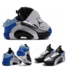Jordan 35 Men Shoes White Blue Black