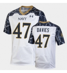 Men Navy Midshipmen Daniel Davies Special Game White Football Jersey