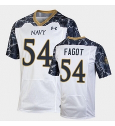 Men Navy Midshipmen Diego Fagot Special Game White Football Jersey