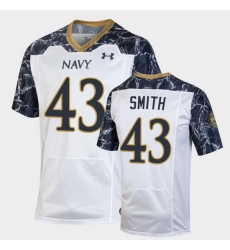 Men Navy Midshipmen Nelson Smith Special Game White Football Jersey