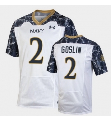 Men Navy Midshipmen Tyger Goslin Special Game White Football Jersey