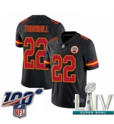 2020 Super Bowl LIV Men Kansas City Chiefs #22 Juan Thornhill Limited Black Rush Vapor Untouchable Football Jersey