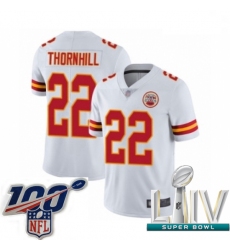 2020 Super Bowl LIV Men Kansas City Chiefs #22 Juan Thornhill White Vapor Untouchable Limited Player Football Jersey