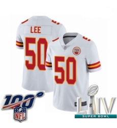 2020 Super Bowl LIV Men Kansas City Chiefs #50 Darron Lee White Vapor Untouchable Limited Player Football Jersey