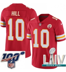 2020 Super Bowl LIV Men Nike Kansas City Chiefs #10 Tyreek Hill Red Team Color Vapor Untouchable Limited Player NFL Jersey