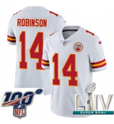 2020 Super Bowl LIV Men Nike Kansas City Chiefs #14 Demarcus Robinson White Vapor Untouchable Limited Player NFL Jersey