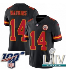2020 Super Bowl LIV Men Nike Kansas City Chiefs #14 Sammy Watkins Limited Black Rush Vapor Untouchable NFL Jersey
