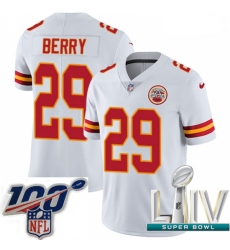 2020 Super Bowl LIV Men Nike Kansas City Chiefs #29 Eric Berry White Vapor Untouchable Limited Player NFL Jersey