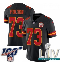 2020 Super Bowl LIV Men Nike Kansas City Chiefs #73 Zach Fulton Limited Black Rush Vapor Untouchable NFL Jersey