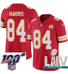 2020 Super Bowl LIV Men Nike Kansas City Chiefs #84 Demetrius Harris Red Team Color Vapor Untouchable Limited Player NFL Jersey