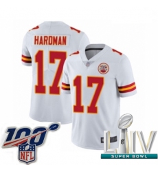 2020 Super Bowl LIV Youth Kansas City Chiefs #17 Mecole Hardman White Vapor Untouchable Limited Player Football Jersey