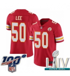 2020 Super Bowl LIV Youth Kansas City Chiefs #50 Darron Lee Red Team Color Vapor Untouchable Limited Player Football Jersey