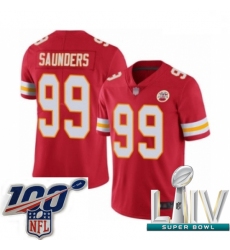 2020 Super Bowl LIV Youth Kansas City Chiefs #99 Khalen Saunders Red Team Color Vapor Untouchable Limited Player Football Jersey