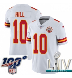2020 Super Bowl LIV Youth Nike Kansas City Chiefs #10 Tyreek Hill White Vapor Untouchable Limited Player NFL Jersey