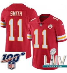 2020 Super Bowl LIV Youth Nike Kansas City Chiefs #11 Alex Smith Red Team Color Vapor Untouchable Limited Player NFL Jersey