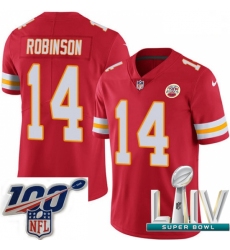 2020 Super Bowl LIV Youth Nike Kansas City Chiefs #14 Demarcus Robinson Red Team Color Vapor Untouchable Limited Player NFL Jersey