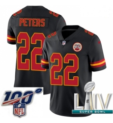 2020 Super Bowl LIV Youth Nike Kansas City Chiefs #22 Marcus Peters Limited Black Rush Vapor Untouchable NFL Jersey