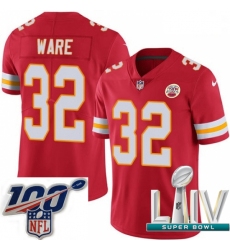 2020 Super Bowl LIV Youth Nike Kansas City Chiefs #32 Spencer Ware Red Team Color Vapor Untouchable Limited Player NFL Jersey