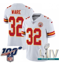 2020 Super Bowl LIV Youth Nike Kansas City Chiefs #32 Spencer Ware White Vapor Untouchable Limited Player NFL Jersey