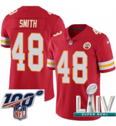 2020 Super Bowl LIV Youth Nike Kansas City Chiefs #48 Terrance Smith Red Team Color Vapor Untouchable Limited Player NFL Jersey