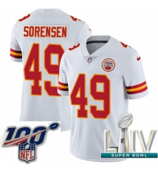 2020 Super Bowl LIV Youth Nike Kansas City Chiefs #49 Daniel Sorensen White Vapor Untouchable Limited Player NFL Jersey