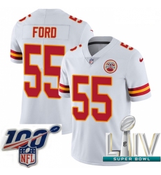 2020 Super Bowl LIV Youth Nike Kansas City Chiefs #55 Dee Ford White Vapor Untouchable Limited Player NFL Jersey