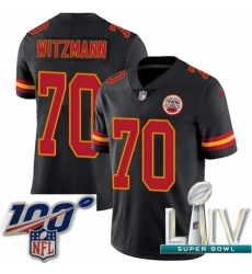 2020 Super Bowl LIV Youth Nike Kansas City Chiefs #70 Bryan Witzmann Limited Black Rush Vapor Untouchable NFL Jersey