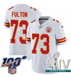 2020 Super Bowl LIV Youth Nike Kansas City Chiefs #73 Zach Fulton White Vapor Untouchable Limited Player NFL Jersey