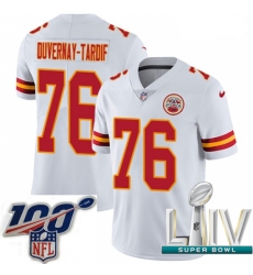 2020 Super Bowl LIV Youth Nike Kansas City Chiefs #76 Laurent Duvernay-Tardif White Vapor Untouchable Limited Player NFL Jersey
