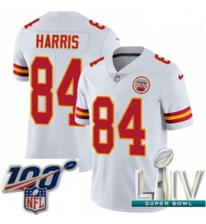 2020 Super Bowl LIV Youth Nike Kansas City Chiefs #84 Demetrius Harris White Vapor Untouchable Limited Player NFL Jersey