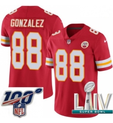 2020 Super Bowl LIV Youth Nike Kansas City Chiefs #88 Tony Gonzalez Red Team Color Vapor Untouchable Limited Player NFL Jersey