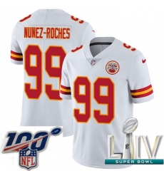 2020 Super Bowl LIV Youth Nike Kansas City Chiefs #99 Rakeem Nunez-Roches White Vapor Untouchable Limited Player NFL Jersey