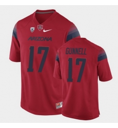 Men Arizona Wildcats Grant Gunnell College Football Red Game Jersey