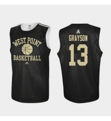 Men Army Black Knights Lonnie Grayson Black Practice College Basketball Jersey