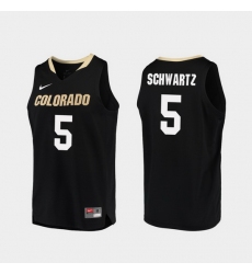 Men Colorado Buffaloes D'Shawn Schwartz Black Replica College Basketball Jersey