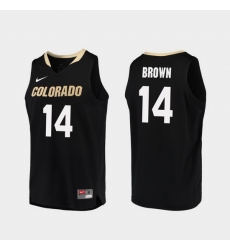 Men Colorado Buffaloes Deleon Brown Black Replica College Basketball Jersey