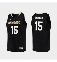 Men Colorado Buffaloes Jakub Dombek Black Replica College Basketball Jersey