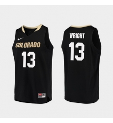 Men Colorado Buffaloes Namon Wright Black Replica College Basketball Jersey