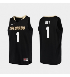 Men Colorado Buffaloes Tyler Bey Black Replica College Basketball Jersey