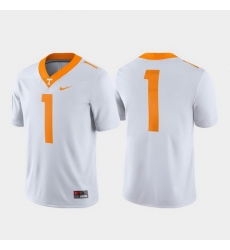 Men Tennessee Volunteers 1 White Game Jersey
