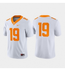 Men Tennessee Volunteers 19 White Game Jersey