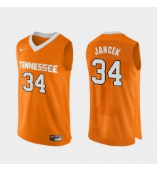 Men Tennessee Volunteers Brock Jancek Orange Authentic Performace College Basketball Jersey