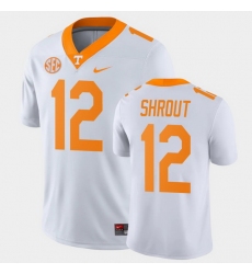 Men Tennessee Volunteers J.T. Shrout Game White College Football Jersey