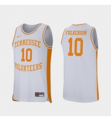 Men Tennessee Volunteers John Fulkerson White Retro Performance College Basketball Jersey
