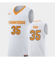Men Tennessee Volunteers Yves Pons White Replica College Basketball Jersey