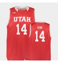 Men Utah Utes Brooks King Red Replica College Basketball Jersey