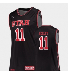 Men Utah Utes Chris Seeley Black Replica College Basketball Jersey