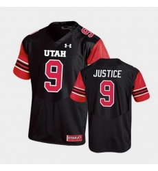 Men Utah Utes Cooper Justice Replica College Football Black Jersey