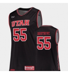 Men Utah Utes Devante Doutrive Black Replica College Basketball Jersey
